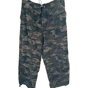 New Boundary Juniors XL Brown Camo Corduroy Pants Stretch Casual Streetwear